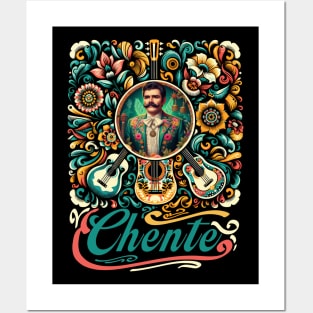 VICENTE FERNANDEZ "Chente" tshirt legendary mexican singer Posters and Art
